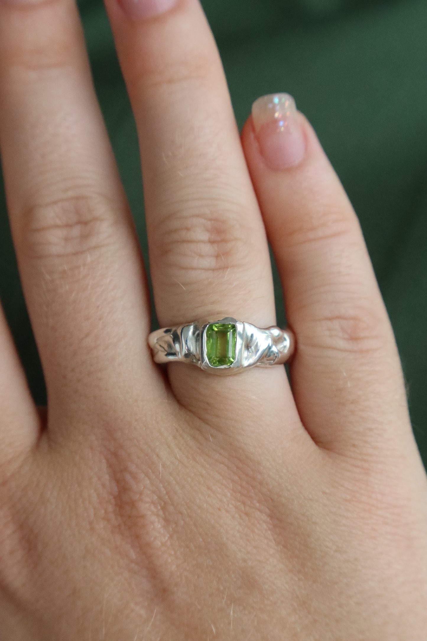 Watercress Corundum Ring